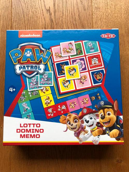 *NIEUW* Paw Patrol 3-1 spel met memory, domino, lotto, Hobby en Vrije tijd, Gezelschapsspellen | Kaartspellen, Nieuw, Een of twee spelers