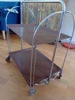 Serveerwagen antiek vintage, Huis en Inrichting, Tafels | Bijzettafels, Ophalen, Minder dan 55 cm, Zo goed als nieuw, 60 cm of meer