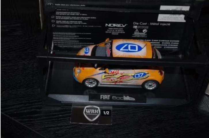 SALE !! 1:18 FIAT 500 WROOOMM Norev in box WRH, Hobby en Vrije tijd, Modelauto's | 1:18, Zo goed als nieuw, Auto, Norev, Verzenden