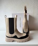 Ideal shoes | Boots chelsea beige zwart | Maat 39, Ophalen of Verzenden