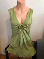 Only top mouwloos groen met print maat L zgan, Only, Verzenden, Maat 42/44 (L), Korte mouw