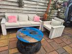 Steigerhouten Tuinset, Tuin en Terras, 4 zitplaatsen, Gebruikt, Steigerhout, Ophalen of Verzenden