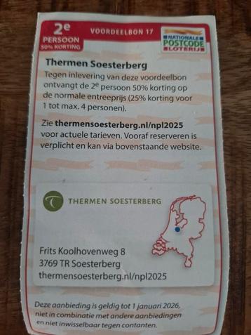 Thermen soesterber 50% korting 2 de persoon beschikbaar voor biedingen