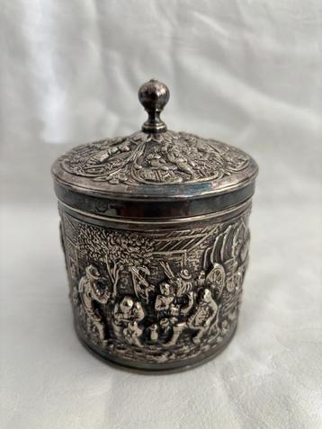 Vintage verzilverde theebus Douwe Egberts H. Hooijkaas beschikbaar voor biedingen