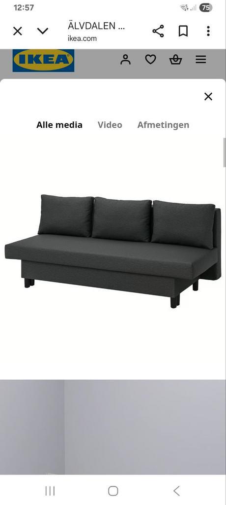 Nieuwe grijze Ikea slaapbank, Huis en Inrichting, Slaapkamer | Slaapbanken, Nieuw, Overige maten, Overige maten, Tweepersoons