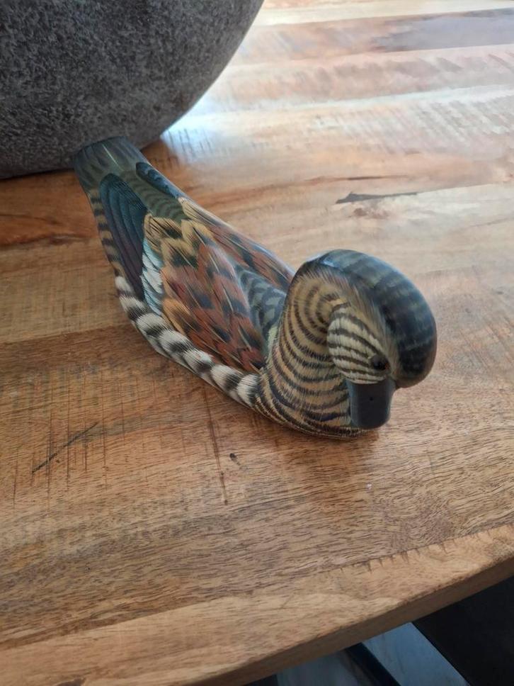 Vintage Houten Eendenbeeld, Antiek en Kunst, Kunst | Beelden en Houtsnijwerken, Ophalen of Verzenden