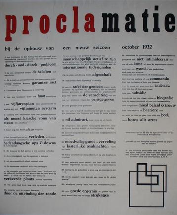 H.N. Werkman, prent proclamatie. beschikbaar voor biedingen