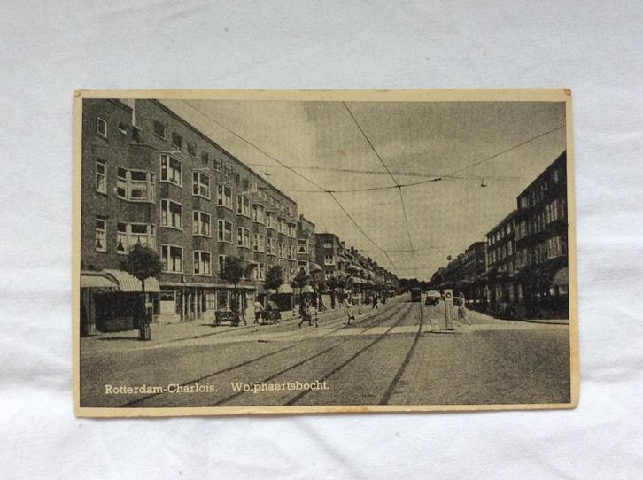 Rotterdam Charlois Wolphaertsbocht met Stempel Volksherstel, Verzamelen, Ansichtkaarten | Nederland, Gelopen, Zuid-Holland, 1940 tot 1960