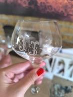 Op maat gemaakte kristallen glazen met ‘JJ’ gravure, Glas of Glazen, Ophalen of Verzenden, Overige stijlen, Glas