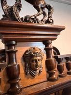 Antieke Wandklok met Houten Snijwerk, Antiek en Kunst, Antiek | Klokken, Ophalen