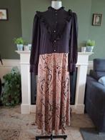 K-Design K Design lange bruin roze jurk M 38 gratis verz, Kleding | Dames, Jurken, Maat 38/40 (M), K-design, Bruin, Verzenden