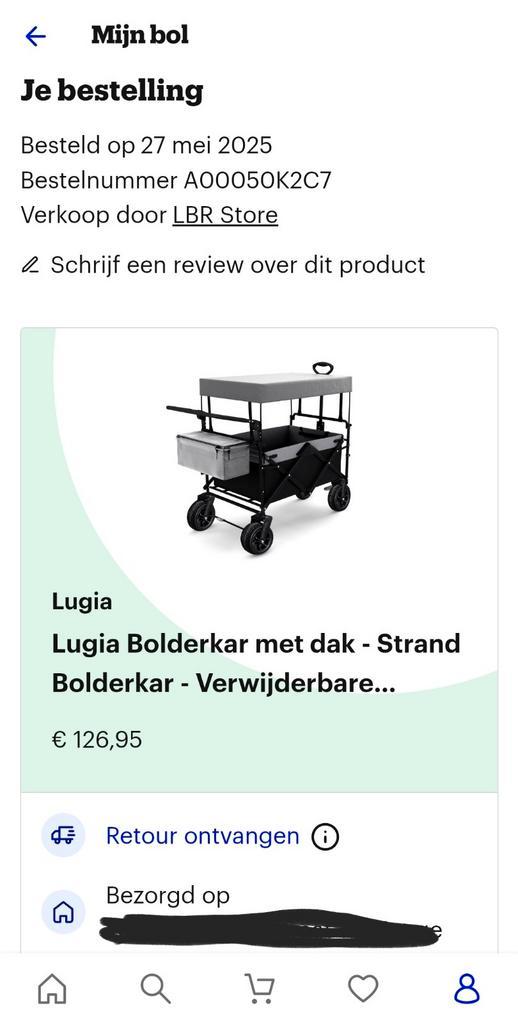 Bolderkar NIEUW in doos, Caravans en Kamperen, Bolderkarren, Nieuw, Ophalen