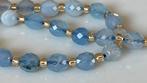 Blauwe Agaat, facet 6x5 mm kralen, 23 stuks, Hobby en Vrije tijd, Kralen en Sieraden maken, Ophalen of Verzenden, Zo goed als nieuw