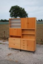 Vintage Wandkast vitrinekast, Ophalen, Gebruikt, Met deur(en), 150 tot 200 cm