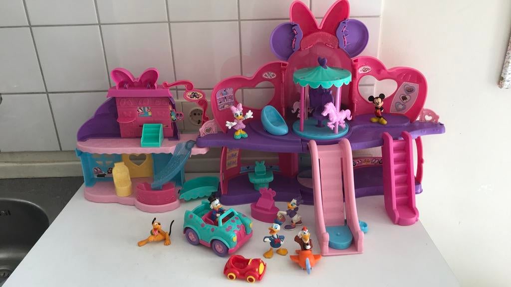 Minnie Mouse Speelhuis met Figuren, Ophalen of Verzenden, Gebruikt, Meisje