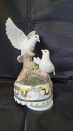 Vintage Muziekdoos met Duiven, Antiek en Kunst, Ophalen of Verzenden