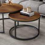 Modern Coffee Table Set of 2, 50 tot 100 cm, Verzenden, Rond, Nieuw