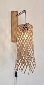 Rotan wandlampje Sebat, Huis en Inrichting, Lampen | Wandlampen, Ophalen of Verzenden, Nieuw