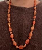 Vintage ketting van Carneool / Kornalijn 82cm IZGS, Ophalen of Verzenden, Overige materialen, Ketting