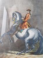 Prachtige grote antieke ingelijste gravure door Ridinger., Antiek en Kunst, Kunst | Etsen en Gravures, Ophalen