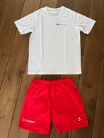 Sportbroekje (M) en shirtje (L) Markenhage, Ophalen, Zo goed als nieuw, Wit