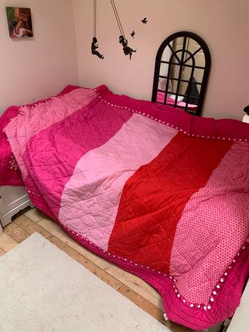 Bedsprei roze rood, Hebje, 250x170cm beschikbaar voor biedingen