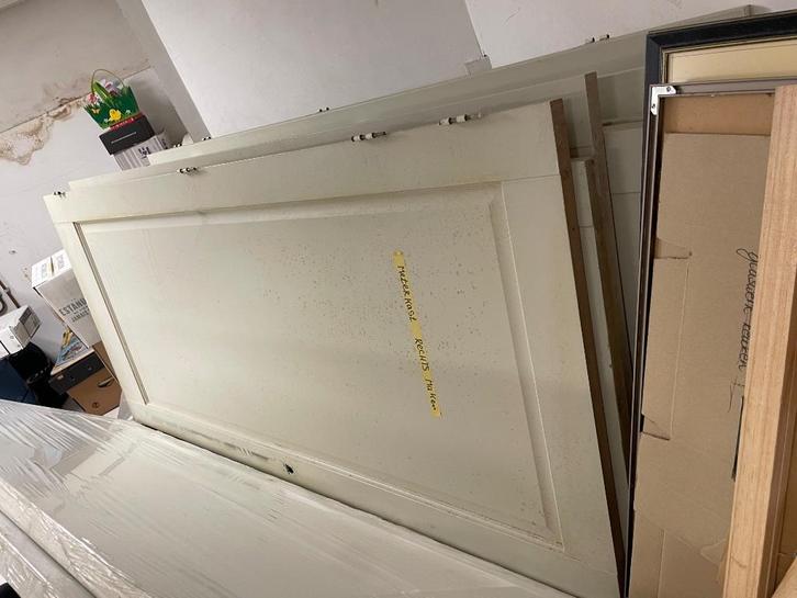 Vijf paneeldeuren uit jaren dertig huis, Doe-het-zelf en Verbouw, Deuren en Horren, Gebruikt, Binnendeur, 200 tot 215 cm, 80 tot 100 cm