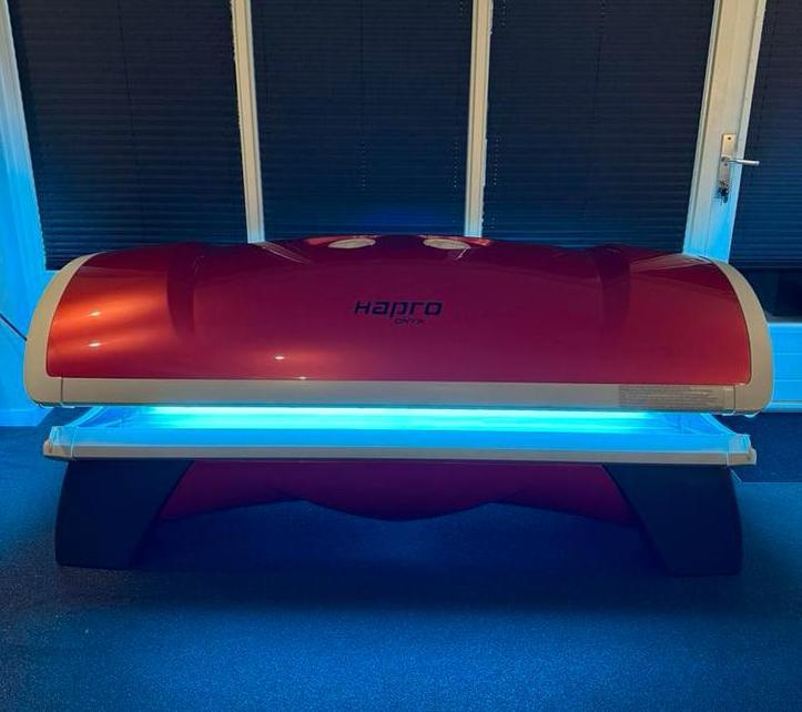 Hapro Onyx Zonnebank - ( Gratis bezorging ), Witgoed en Apparatuur, Zonnebanken en Gezichtsbruiners, Zo goed als nieuw, Zonnebank dubbelzijdig
