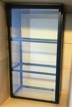 Vitrinekastje zwart glas ijzeren, Minder dan 50 cm, Ophalen of Verzenden, Zo goed als nieuw, Glas