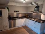 keuken 2,27 x 3,34 met granieten aanrechtblad, Huis en Inrichting, Keuken | Complete keukens, Ophalen, Gebruikt, Wit, Hoekkeuken