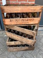 Mooie oude houten bierkisten ,met oude bierflesjes, Ophalen, Gebruikt