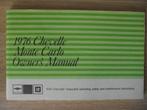 1976 Chevrolet Chevelle & Monte Carlo. Orig. Owner's Manual., Verzenden