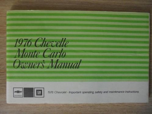 1976 Chevrolet Chevelle & Monte Carlo. Orig. Owner's Manual., Auto diversen, Handleidingen en Instructieboekjes, Verzenden