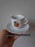 Kop en schotel Ezel met mand porselein D13.5x7.5cm, Huis en Inrichting, Keuken | Servies, Nieuw, Ophalen of Verzenden, Overige stijlen