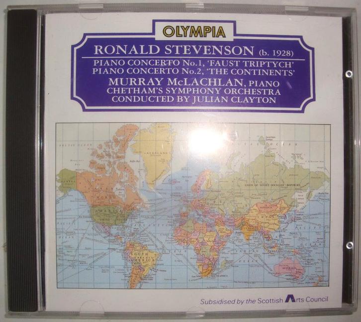 CD Ronald Stevenson Piano Concerto's 1 en 2 Faust Triptych, Cd's en Dvd's, Cd's | Klassiek, Zo goed als nieuw, Orkest of Ballet