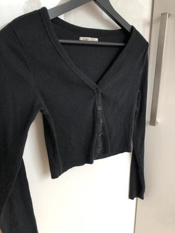 Top zwart vestje met knopen van Pull & Bear maat M beschikbaar voor biedingen