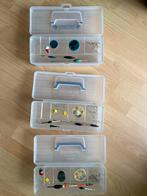 3x viskoffer met wat dobber - haken - loodjes, Watersport en Boten, Hengelsport | Witvissen, Ophalen of Verzenden, Overige typen