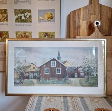Print Zweeds Huis Dorp, Kerstin Ericsson  beschikbaar voor biedingen