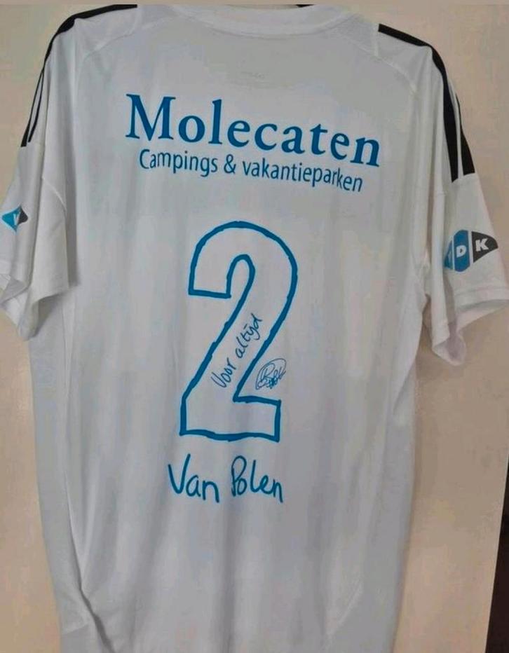 Uniek Bram van Polen Afscheidsshirt L PEC Zwolle, Kleding | Heren, T-shirts, Nieuw, Maat 52/54 (L), Wit, Ophalen of Verzenden