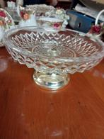 Serveerschaal met verzilverde voet, Antiek en Kunst, Ophalen of Verzenden