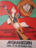 Affiche Afghanistan Jeugdsolidariteit 1980, Antiek en Kunst, Ophalen of Verzenden