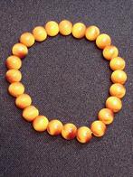 handgemaakte armband caramelkleur, Ophalen of Verzenden, Nieuw, Overige materialen, Met bedels of kralen
