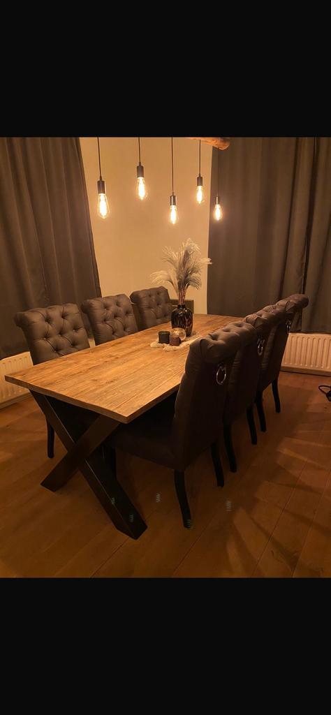 Tafel, Huis en Inrichting, Tafels | Eettafels, Zo goed als nieuw, 50 tot 100 cm, 200 cm of meer, Rechthoekig, Ophalen