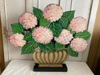 Brocante / Hand-geschilderde hortensia's / Decoratie, Ophalen