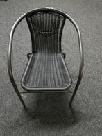 Zwarte rotan stoel, NIEUW, Zwart, Ophalen of Verzenden, Zo goed als nieuw, Metaal