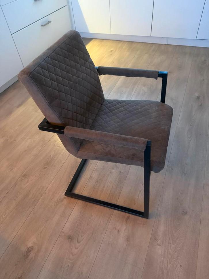 6 Taupe Eetkamerstoelen - Capelle a/d IJssel, Antiek en Kunst, Antiek | Meubels | Stoelen en Banken, Ophalen