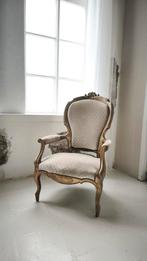 Barok Fauteuil / Stoel beige goud, Antiek en Kunst, Ophalen