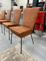 4 Nieuw Label Orea eetkamerstoel Yak leer Design stoel, Bruin, Nieuw, Leer, Ophalen of Verzenden
