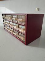 metalen sorteerkastje ladenkastje hobbymateriaal industrieel, Ophalen of Verzenden, Gebruikt, Gereedschap of Toebehoren