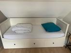 Hemnes ikea schuifbed met matras, Huis en Inrichting, Eenpersoons, Wit, Ophalen of Verzenden, Zo goed als nieuw